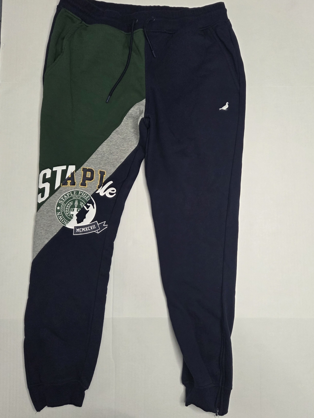 Staple Navy, Green & Grey Colorblock Joggers